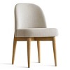 Upholstered Linen Dining Chairs with Solid Wood Legs, Modern Armless Fabric Chairs for Dining Room or Kitchen Table-Maison Boucle - 4 of 4