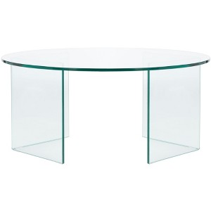 Carsten Temp Glass Coffee Table - COF7302A-2BX - Clear - Safavieh - 1 of 4