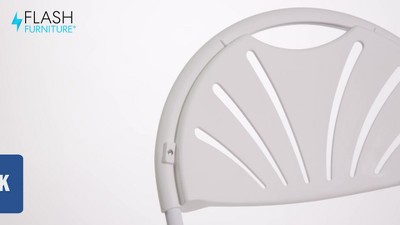Gray Plastic Fan Back Folding Event Chairs with Steel Frame