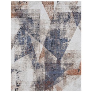 Gilmore Modern Color Block Blue/Ivory/Taupe Area Rug - 1 of 4