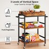 SUGIFT 3-Tier Kitchen Cart Rolling Bar Cart Microwave Stand with Storage and Lockable Wheels - 4 of 4