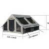 9.8 13ft Inflatable Glamping Camping Tent with Hand Pump 4 Season Waterproof Oxford Cabin Tent with Mesh and Chimney Window-The Pop Home - 4 of 4