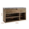 Acekool Shoe Storage Bench with Lift-Up Hidden Compartment, 3-Cube Open Rack & Cushion, Entryway and Hallway Seating Organizer - 2 of 4
