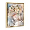 Stupell Industries Floral Portrait of Girl Floating Frame Canvas Art - 2 of 4