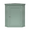 Teamson Home Glancy Two-Door Removable Corner Wall Cabinet, Green - 4 of 4