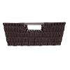 Simplify Rattan Tote with Sterling Silver Handles Chocolate: Decorative Storage Bin, 975 Volume, No Assembly Required - 2 of 4