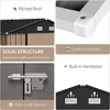 Outdoor Metal Storage Shed Steel Utility Tool House With Lockable Doors & Windows - 4 of 4