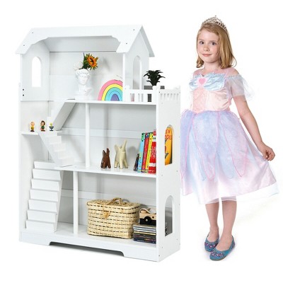 Costway Wooden Dollhouse For Kids 3-Tier Toddler Doll House with Furniture  Gift For Age 3 Plus TP10039 - The Home Depot