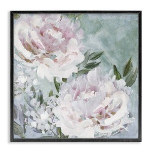 Stupell Industries Fluffy Pink Peonies Floral Framed Giclee Art - 1 of 4