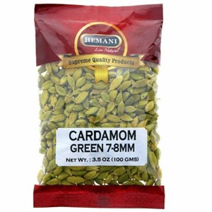 HEMANI Whole Green Cardamom Pods - 3.5 OZ (100g) - For Cooking & Baking - 1 of 2