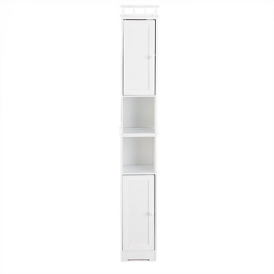The Lakeside Collection Slim Bathroom Storage Cabinet - Space Saving Organizer