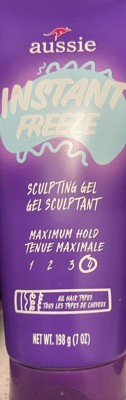 Aussie Instant Freeze Sculpting Gel for Curly Hair, Straight Hair, and