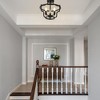 PAKOKULA Farmhouse 3-Light Industrial Black Bowl-shape Semi-Flush Mount Ceiling Light - 4 of 4