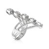 Ross-Simons 1.00 ct. t.w. Diamond Cluster Bypass Ring in 14kt White Gold - 3 of 4