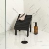 JONATHAN Y Saru 11.8" Traditional Classic Solid Acacia Wood Shower Shaving Foot Stool - 2 of 4