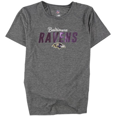MSX by G-III Womens Baltimore Ravens Graphic T-Shirt, Grey, Small