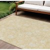 Yellow Wheat And Ivory Floral Washable Indoor Outdoor Area Rug - 2 of 4