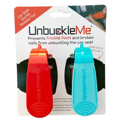 UnbuckleMe Car Seat Buckle Release Tool - Blue/Red 2pk