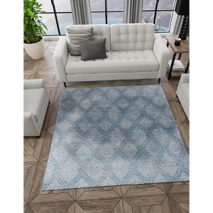 Unique Loom Kamala Washable Collection Area Rug - Modern Trellis - 1 of 4