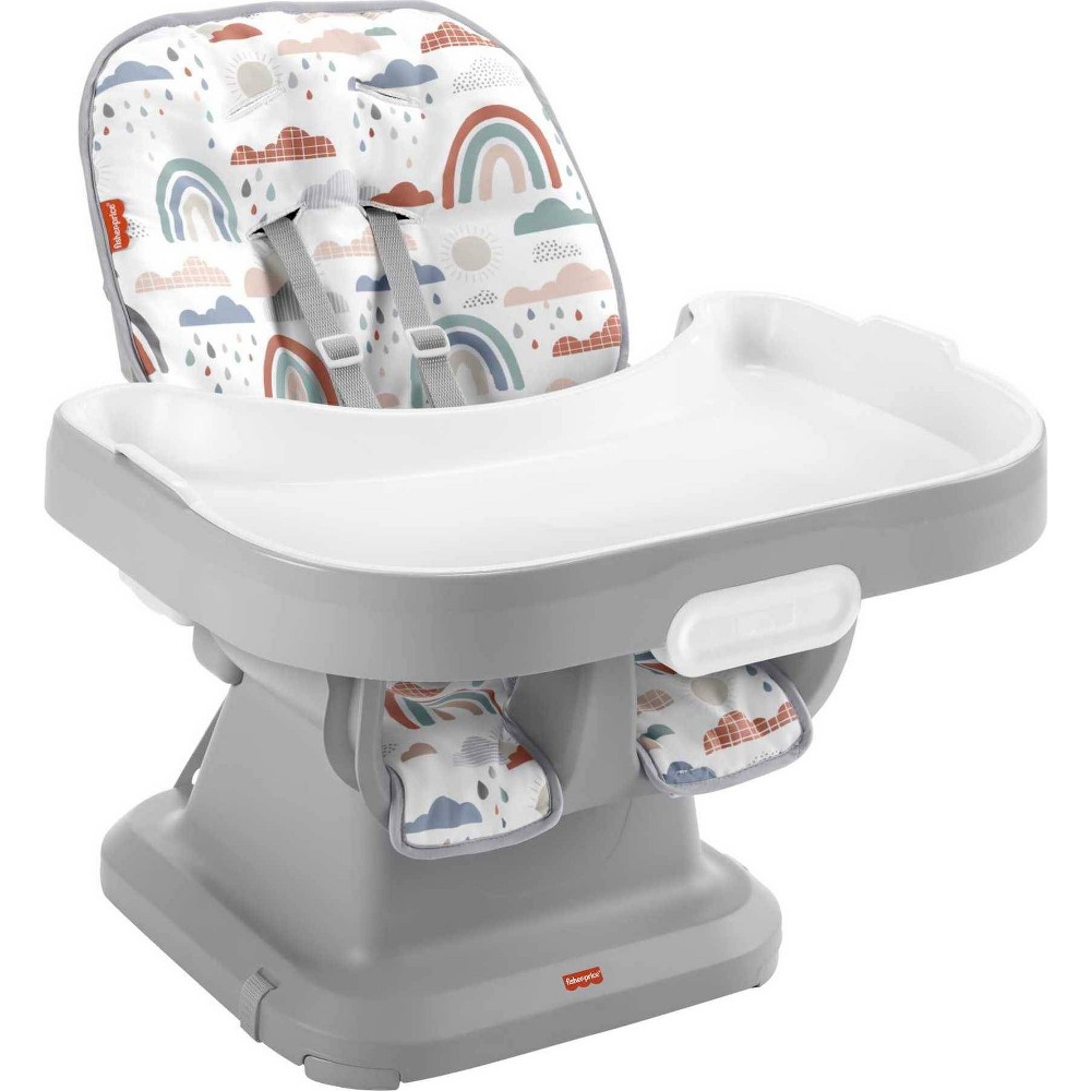 Fisher-Price SpaceSaver Simple Clean High Chair - Rainbow Showers -  82696064