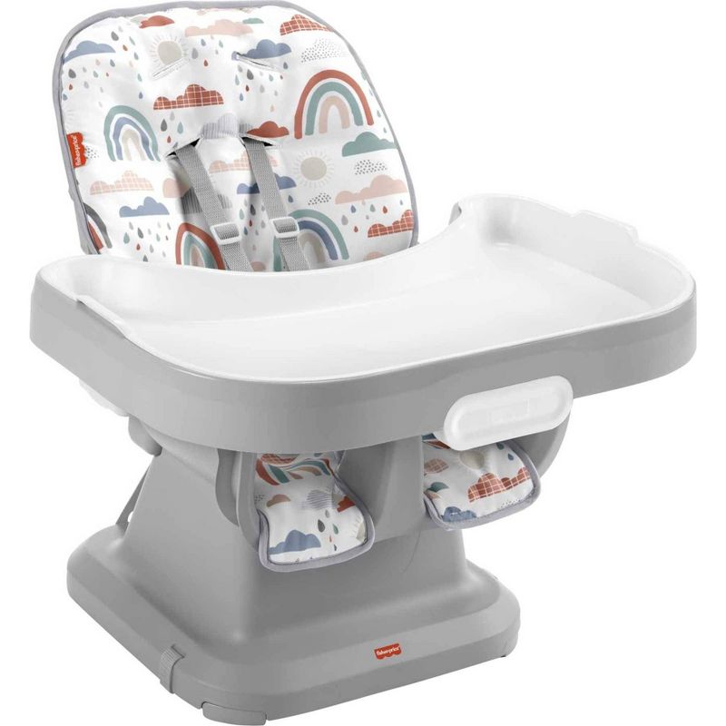 Fisher-Price SpaceSaver Simple Clean High Chair - Rainbow Showers, 1 of 8