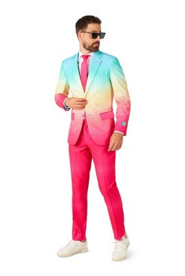 OppoSuits Men's Suit - Funky Fade - Pink - Size: US 52