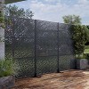 MAYEERTY Boris Black Galvanized Steel Screen Outdoor and Indoor Divider With Freestanding Decorative Privacy Screen for Balcony Patio Garden - 3 of 4