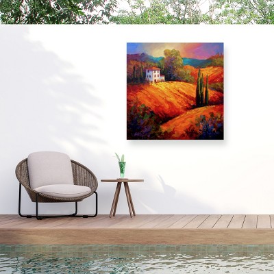 "Tuscan Villa Evening" Outdoor Canvas