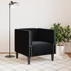 vidaXL Chesterfield Sofa Chair Black Velvet - 3 of 4