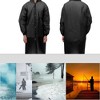 Unique Bargains Waterproof Reusable Rain Ponchos with Hood and Drawstring for Men and Women EVA 2 Pcs - 2 of 4