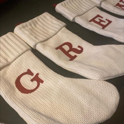 Knit Monogram Christmas Stocking White Q - Wondershop™ : Target