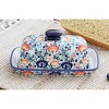 Blue Rose Polish Pottery M074 Manufaktura Butter DIsh - 2 of 2