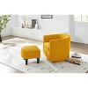 CAVINAS Corduroy Fabric Swivel Accent Chair with Ottoman,Modern Upholstered Swivel Arm Chairs,Reading Chairs for Living Room - 2 of 4