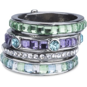 Pavilion Gift Company - Seascape  - Size 7 Ring with 4 Stacked Crystal Layers - Rings - 1 of 3