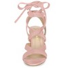 Allegra K Women's Open Toe Front Crisscross Chunky Heel Lace Ups Sandals - 2 of 4