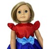 Striking Dress In Bright Red Blue Fits 18 Inch Girl Dolls Like American Girl Our Generation - 4 of 4