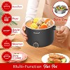 Brentwood 1.6-Qt. Multifunction Electric Ceramic Non-Stick Hot Pot Cooker with Stainless Steel Food Steamer - 2 of 4