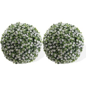 Acekool Set of Artificial Topiary Flower Balls, Rose Decorative Spheres for Indoor Outdoor Home Garden Wedding - 1 of 4