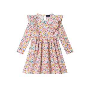 Andy & Evan  Toddler  Girls Oatmeal Heather Printed Jersey Dress - 1 of 4