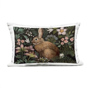 Stupell Industries Flora And Fauna Bunny Outdoor Decorative Throw Pillow, 14 x 20 - 1 of 3