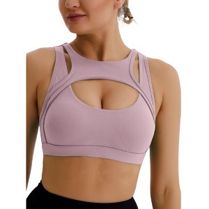 DOMETOUR Super Soft Yoga Sports Bra With Four Way Stretchy - 1 of 4