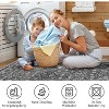 Washable Area Rug, Vintage Faux Wool Floor Cover with Non-Slip Backing, Non-Shedding Thin Foldable Carpet for Living Room Bedroom Kitchen - 4 of 4