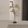 TiramisuBest Vintage Metal Round Coffee Table End Table Frost Black Accent Table Small Space Sofa Side Indoor Outdoor 15.7" Easy Assembly - 2 of 4