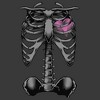 Boy's Lost Gods Halloween Skeleton Rib Cage Heart T-Shirt - 2 of 4