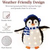 JIONJOY 2-Piece Lighted Penguin Family – 3ft Tall Pop-Up Outdoor Christmas Decoration, Soft Plush Fabric, Weather-Resistant (Parent & Chick Design) - 3 of 4