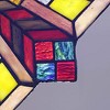 CHLOE Lighting CIENA Mission Tiffany-glass Window Panel 8 Wide - 2 of 4