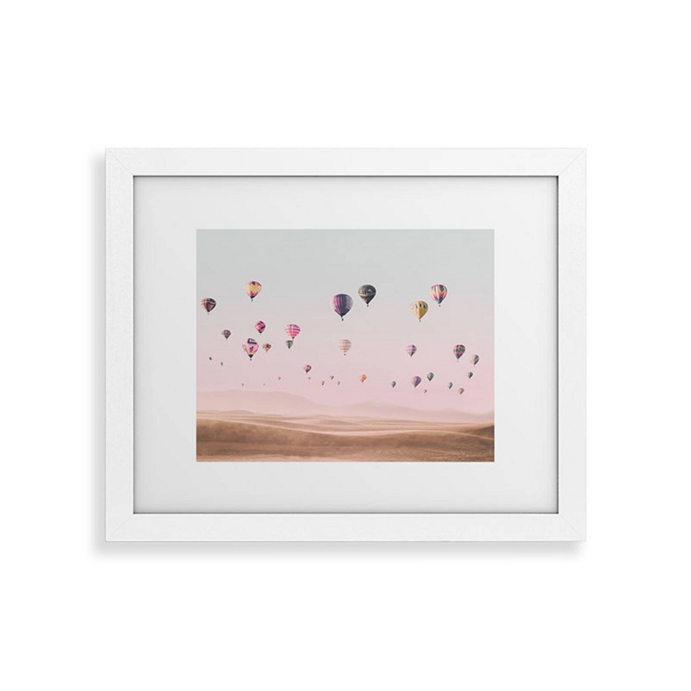 Photos - Other Decoration Deny Designs 18"x24" Sisi and Seb Around The World White Framed Art Print: Modern Style, Cardstock, Digital Artwork