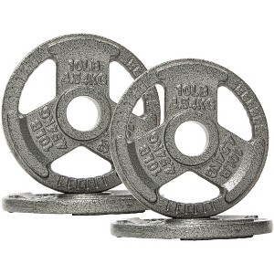 Gulches 2 Inch 4 pieces Olympic Cast Iron Weight Plates for Strength Training and Weightlifting, Multiple Weights - 1 of 4