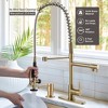 WOWOW Commercial Single-Handle Pull Down Sprayer Kitchen Faucet with Soap Dispenser - 2 of 4