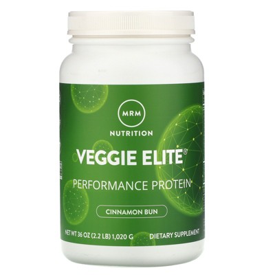 MRM Veggie Elite, Performance Protein, Cinnamon Bun, 2.2 lb (1,020 g), Protein Powders